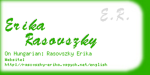 erika rasovszky business card